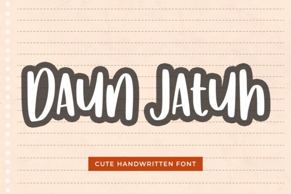 Daun Jatuh: A Friendly Handwritten Font