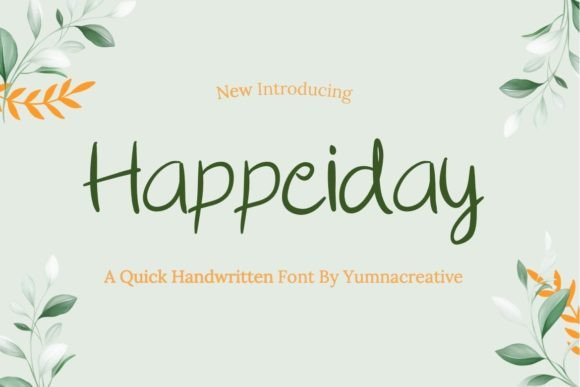 Happeiday: A Handwritten Font for Creative Web Design