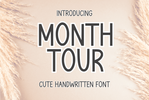 Month Tour Font: Creative & Readable