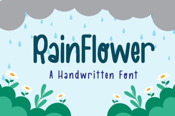 Rainflower: A Sweet Handwritten Font