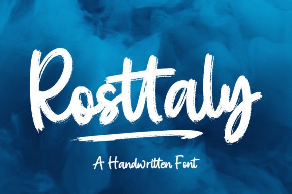 Rosttaly: A Textured Brush Font for Creative Marketing