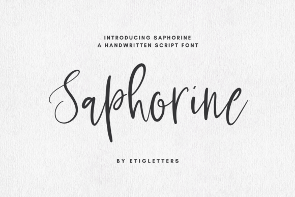 Saphorine: A Friendly Handwritten Font