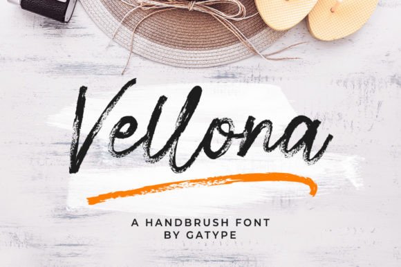 Vellona: A Handcrafted Brush Font for Creative Projects