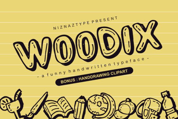 Woodix: A Sweet Handwritten Font